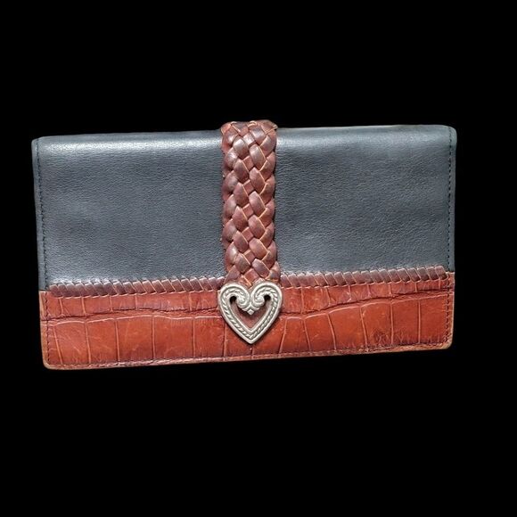 Brighton Handbags - BRIGHTON Vintage Heart Folio Leather Wallet